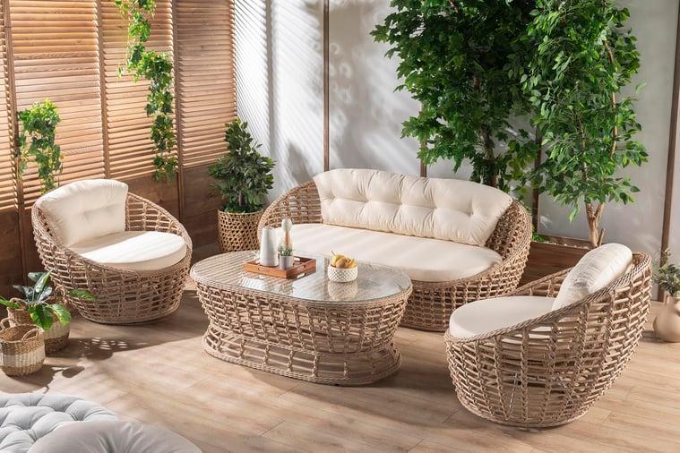 İsabel Bahçe Takımı  Rattan Cappuccino