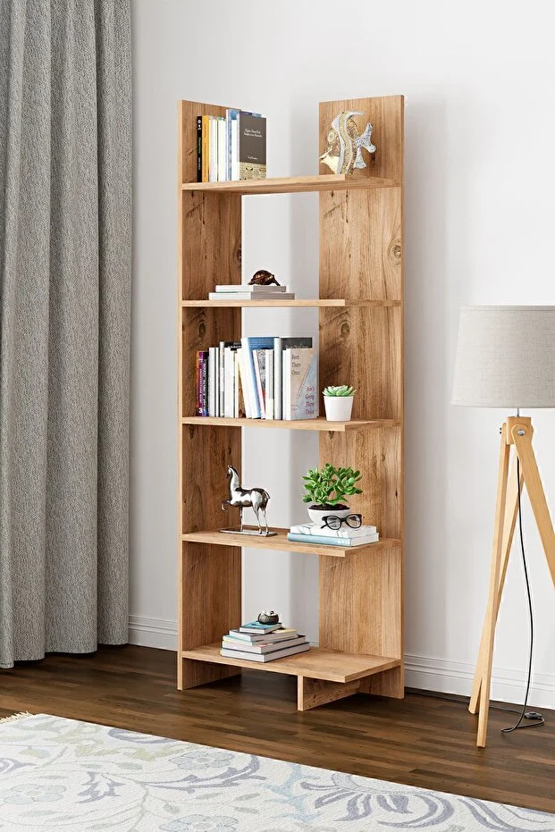 Asimetrik Beş Raflı Kitaplık Asimetrik Beş Raflı Kitaplık