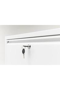 Kilitli 4'Lü Metal Ayakkabılık - Beyaz - Ral 9016