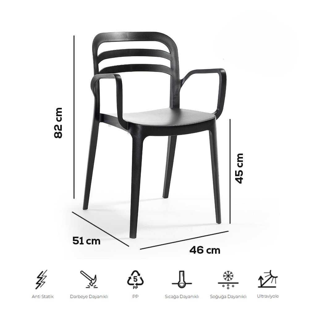 NS7 Masa Takımı 80x80 Masa + 4 Adet Renkli Sandalye