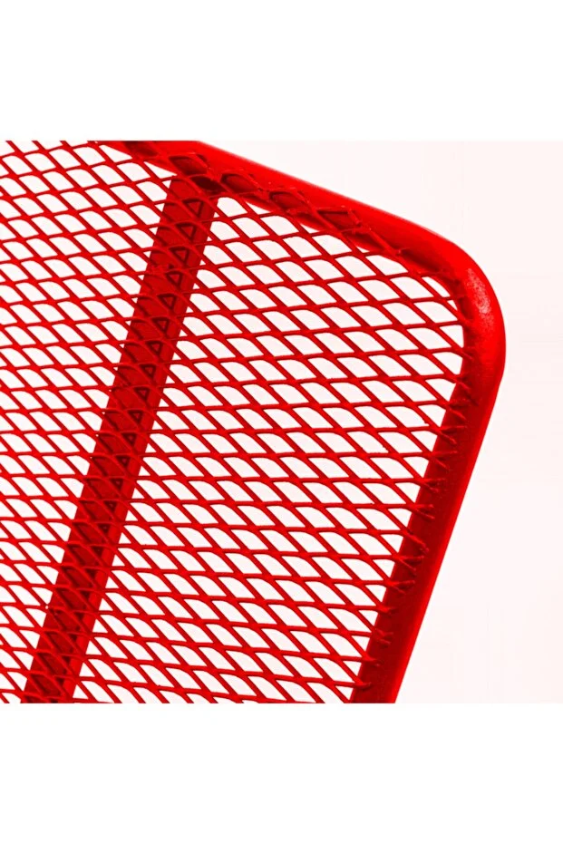 Minderli Kırmızı Metal Sallanan Sandalye