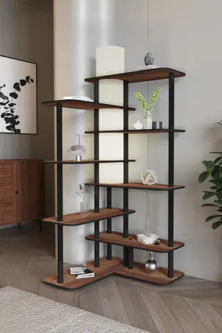 Cross Dekoratif Raflı Kitaplık Lambader