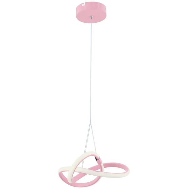 Bonna Modern Tekli Pembe Sarkıt Led Beyaz Işık Power Ledli Salon Mutfak Oda Hol Ledli Avize