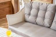 Mihenk Rattan Bahçe Mobilyası  3'lü Takım  Gri