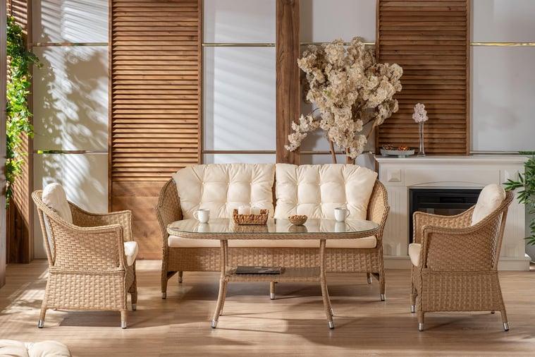 Mihenk Rattan Bahçe Mobilyası  3'lü Takım