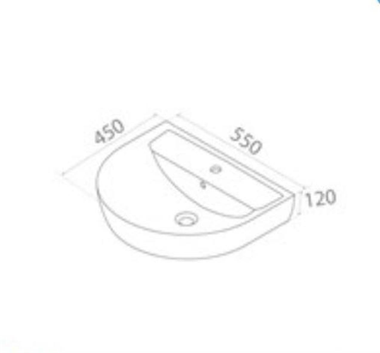 Turkuaz Bella Banyo Lavabo 45*55 cm (Bella Yarım Ayaklı) Turkuaz Bella Banyo Lavabo 45*55 cm (Bella Yarım Ayaklı)