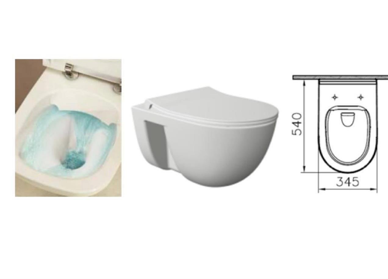 Vitra S40 Kanalsız Rimex Asma Klozet ve Yavaş Kapanan Kapak Vitra S40 Kanalsız Rimex Asma Klozet ve Yavaş Kapanan Kapak