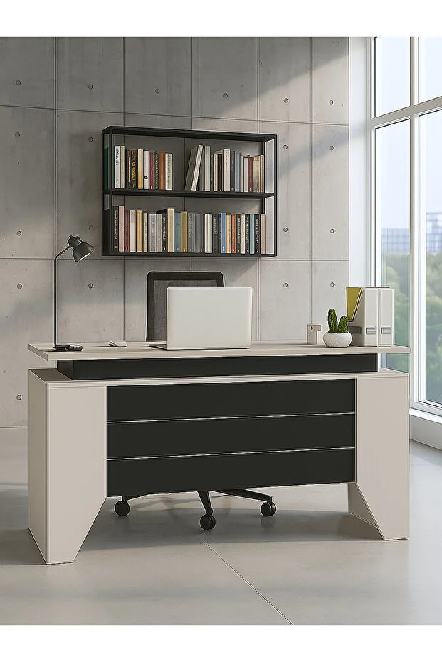 Remida Ofis Masası Çalışma Masası Kumtaşı - Antrasit Remida Ofis Masası Çalışma Masası Kumtaşı - Antrasit