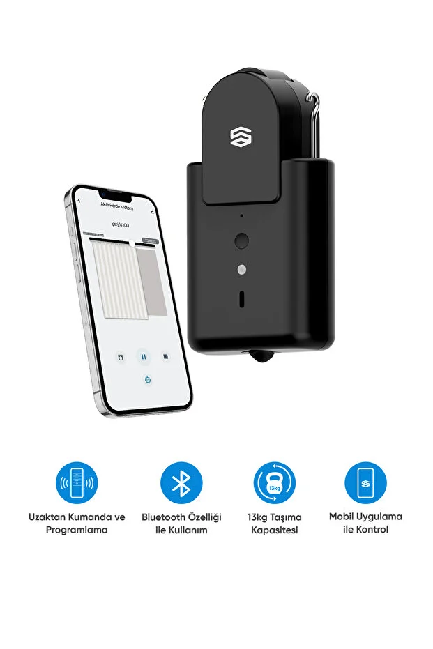 Akıllı Perde Motoru Çoklu Perde Tipiyle Uyumlu