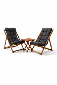 Ahşap şezlong set