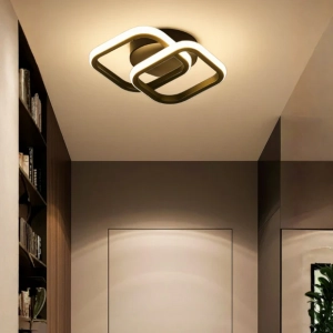 Tokyo Siyah Kare Beyaz Ledli Avize Tky-s-b-01