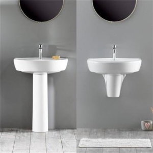 Turkuaz Bella Banyo Lavabo 45*55 cm (Bella Uzun Ayaklı)