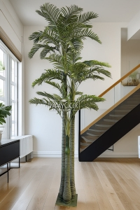 Yapay Ağaç Büyük 3 Gövde Dev Areka Palmiyesi 350 cm