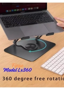 Fipgo-Model LX360 Ayarlanabilir Katlanabilir 360 Derece Dönen Metal Notebook Laptop Yükseltici Stand