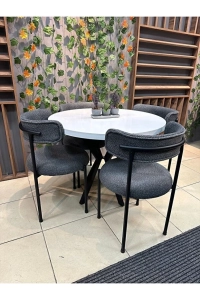 ELISA 4 KİŞİLİK YUVARLAK MUTFAK MASASI TAKIMI 