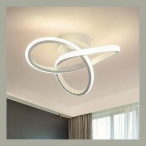 Elagans Beyaz Modern Ultra Power Beyaz Ledli Plafonyer Tekli Ledli Avize