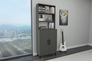 6 Raflı 2 Kapaklı Klasik Kitaplık