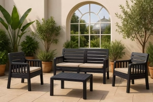 Lara 2+1+1  Bahçe Oturma Grubu (Minderli)