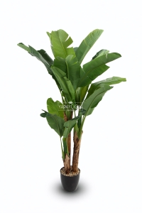 Yapay Ağaç 3 Gövde Tropik 21 Yapraklı Muz Gerçek Doku 200 cm