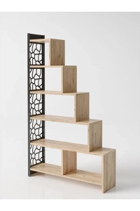 Silva Metal Merdiven Kitaplık - Atlantik Çam / Siyah