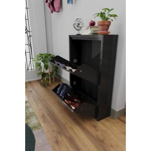 İkili Metal Ayakkabılık Siyah Formood