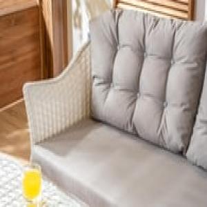 Mihenk Rattan Bahçe Mobilyası  3'lü Takım  Gri