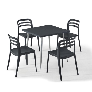 NS8 Masa Takımı 80x80 Masa + 4 Adet Renkli Sandalye