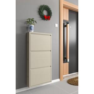 Üçlü Metal Ayakkabılık Bej - Ral 7032 Formood