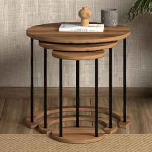 Axis 3’lü Zigon Sehpa –ceviz