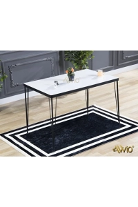 70x110 Ezgi Yemek Masası Takımı-mutfak Masası Takımı-beyaz