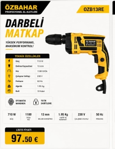 Özbahar OZB13RE 710W Darbeli Matkap