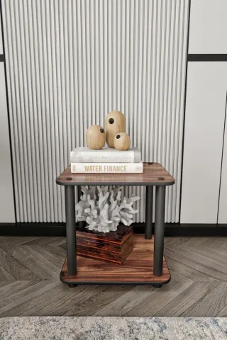 2 Katlı Dekoratif Kare Kitaplık