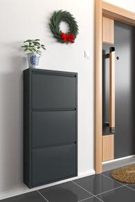 Üçlü Metal Ayakkabılık Antrasit Formood