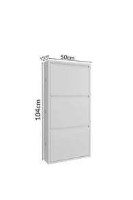 Üçlü Metal Ayakkabılık Siyah Formood