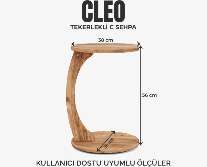 CLEO Tekerlekli C Sehpa