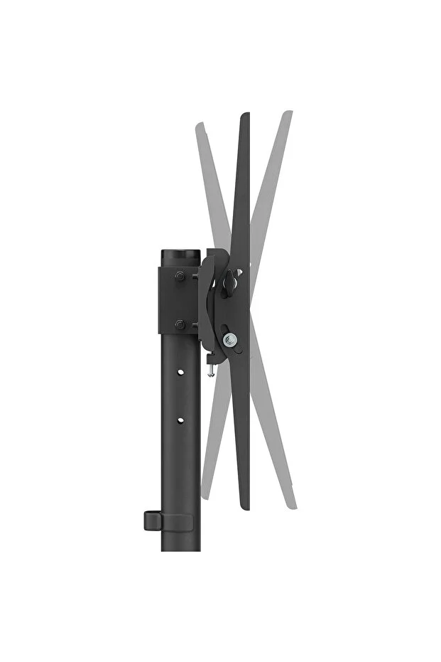 Tekerlekli Tv Standı 32"-55" | Ekonomik Seri | Yükseklik Ayarlı | Raflı | 35 kg Kapasiteli