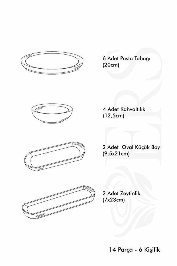 Dilek Ağacı 14 Parça 6 Kişilik Lüx Kahvaltı Takımı Dilek Ağacı 14 Parça 6 Kişilik Lüx Kahvaltı Takımı